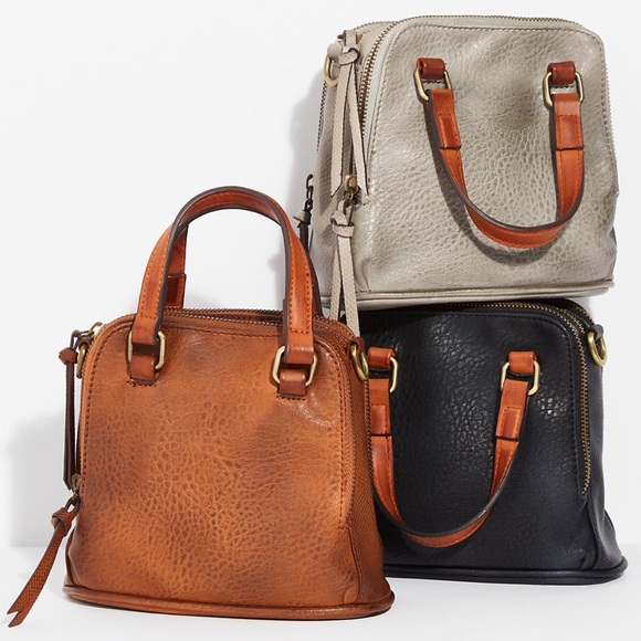 Free People Handbags - New Free People Charlotte Brown Top Handle Bag